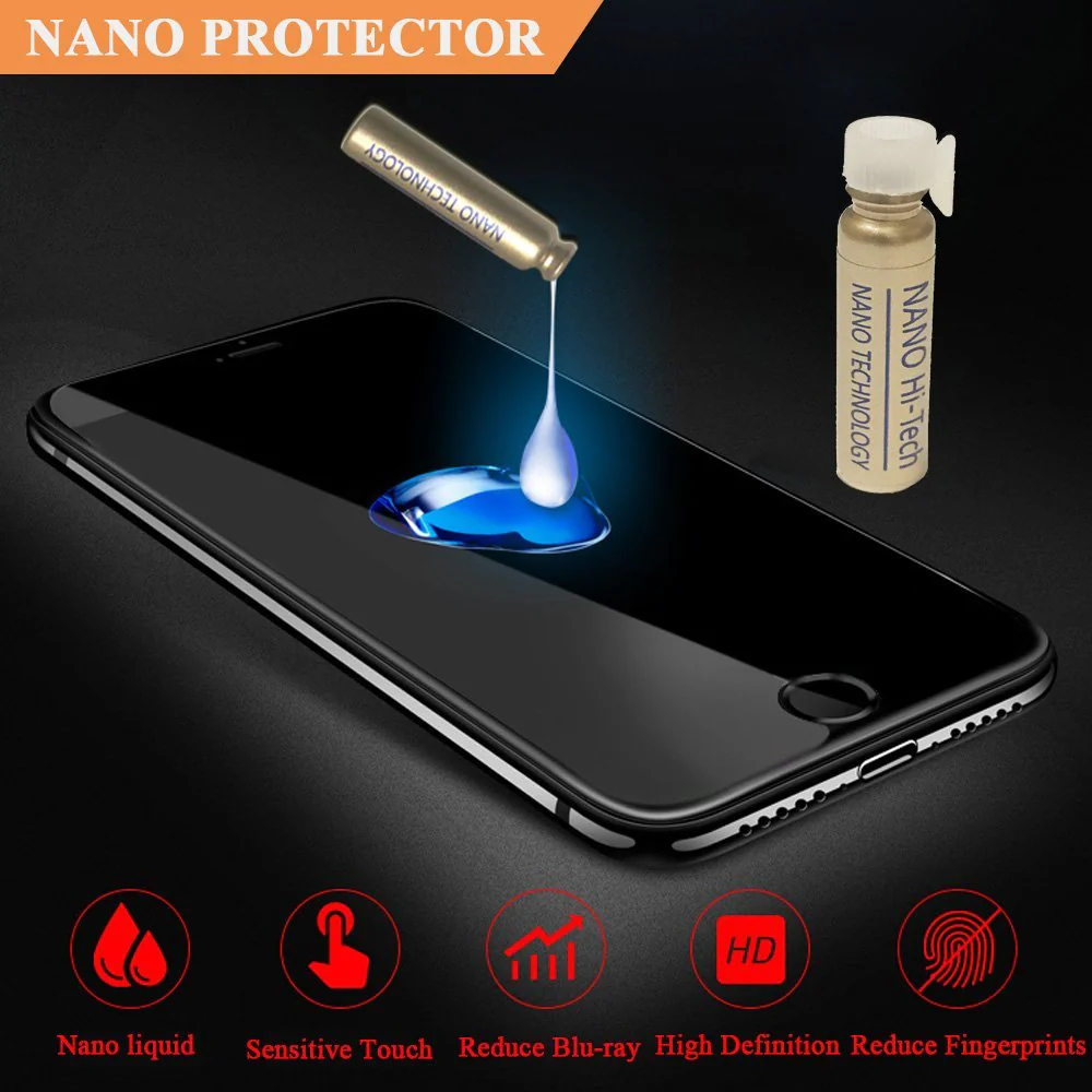 Nano Liquid Glass Screen Protector,Anti-Scratch/ 9H Hardness/ High Def/ Invisible Protectors for Galaxy Note 8/S8/S9 for iphone X/8/7/6plus for Tablet - Image 3