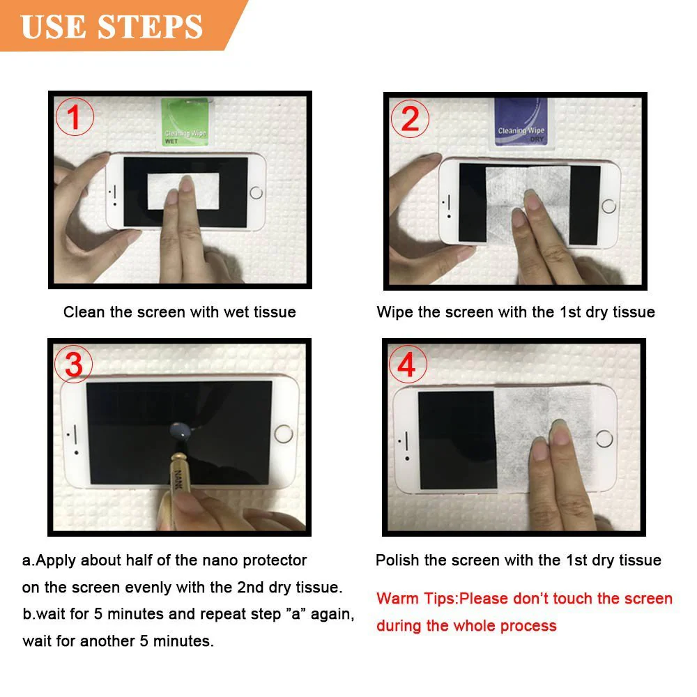 Nano Liquid Glass Screen Protector,Anti-Scratch/ 9H Hardness/ High Def/ Invisible Protectors for Galaxy Note 8/S8/S9 for iphone X/8/7/6plus for Tablet - Image 7