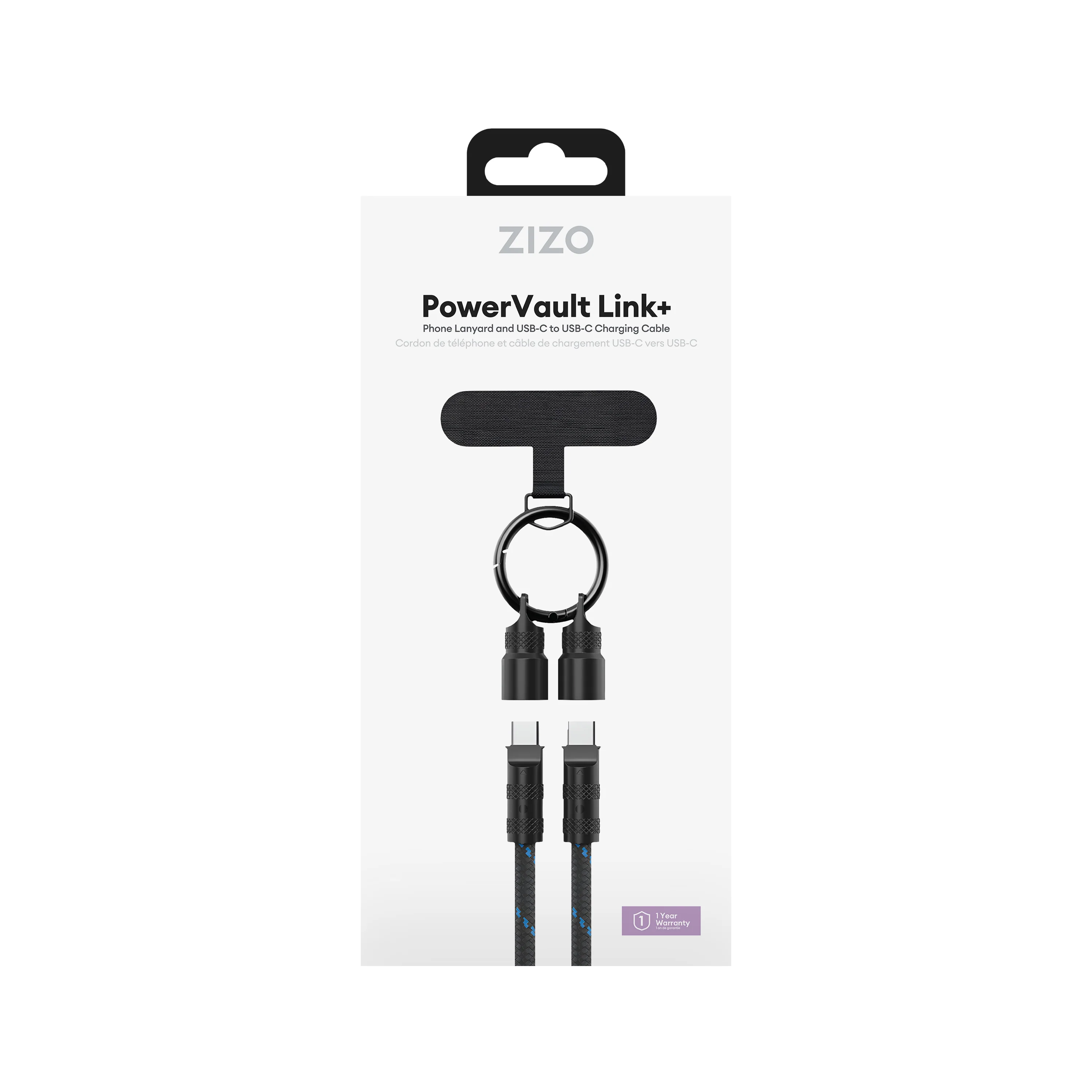 ZIZO PowerVault Link+ Lanyard USB-C Cable - Black - Image 6
