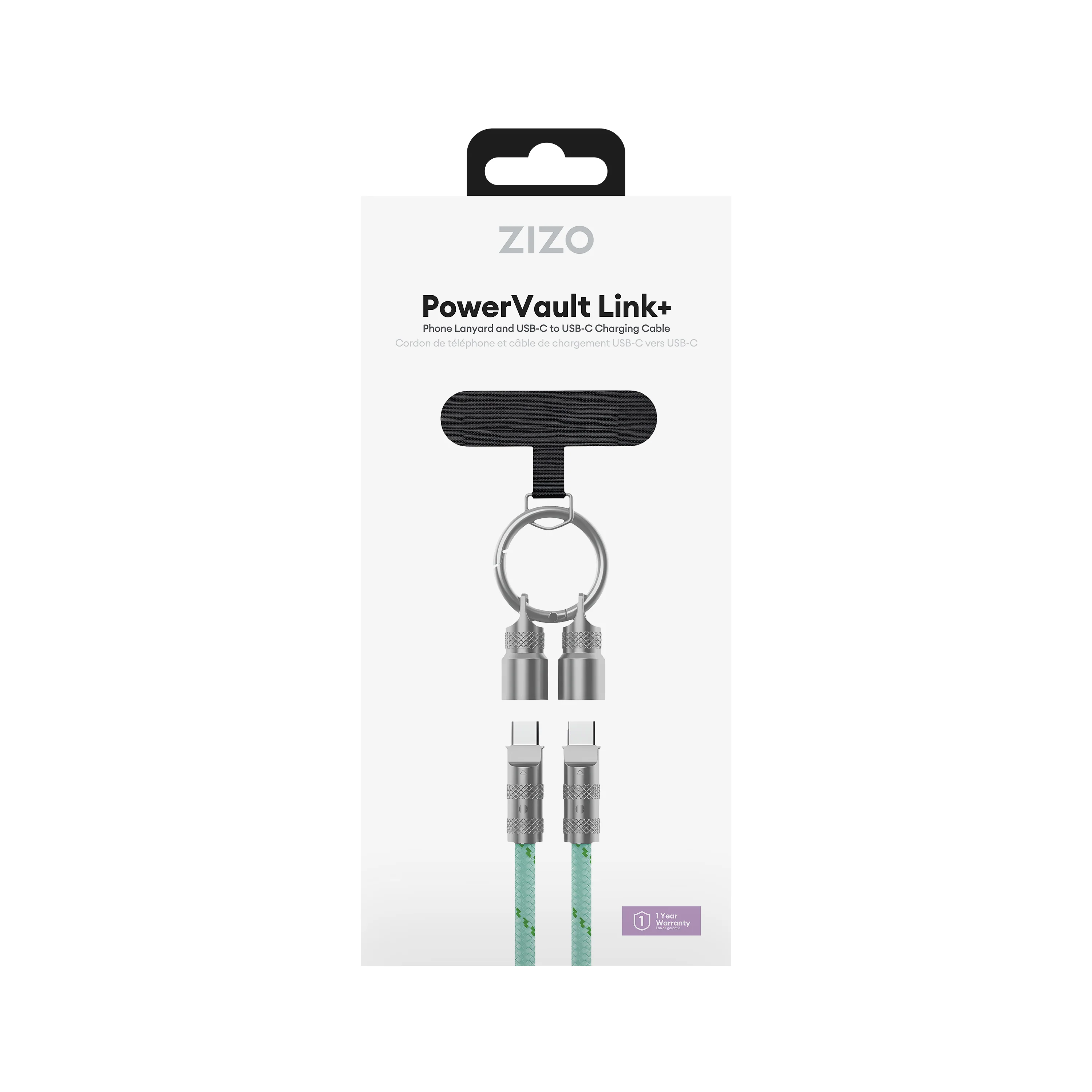 ZIZO PowerVault Link+ Lanyard USB-C Cable - Mint - Image 6