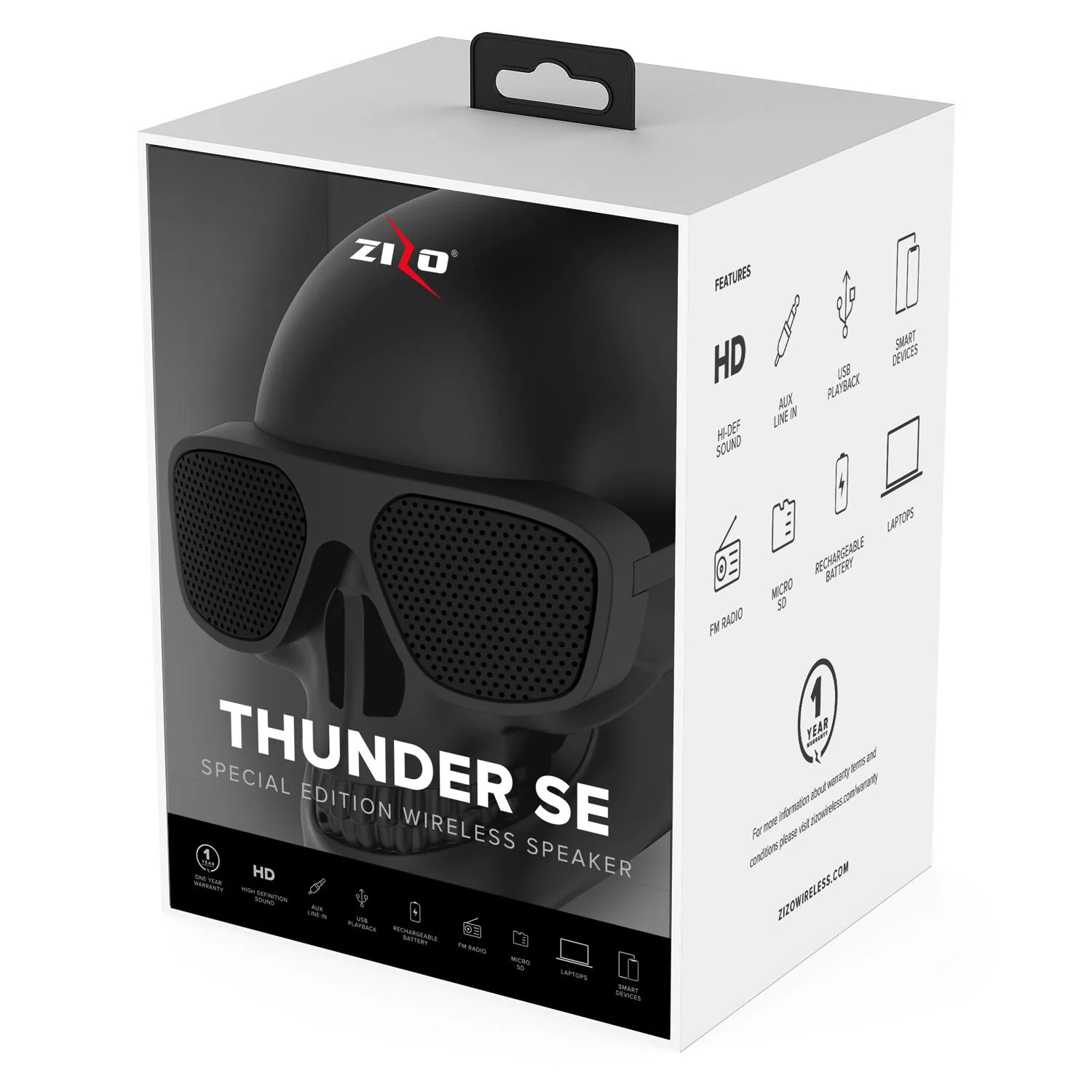 ZIZO Thunder Special Edition Skull Portable Bluetooth Speaker - Image 5