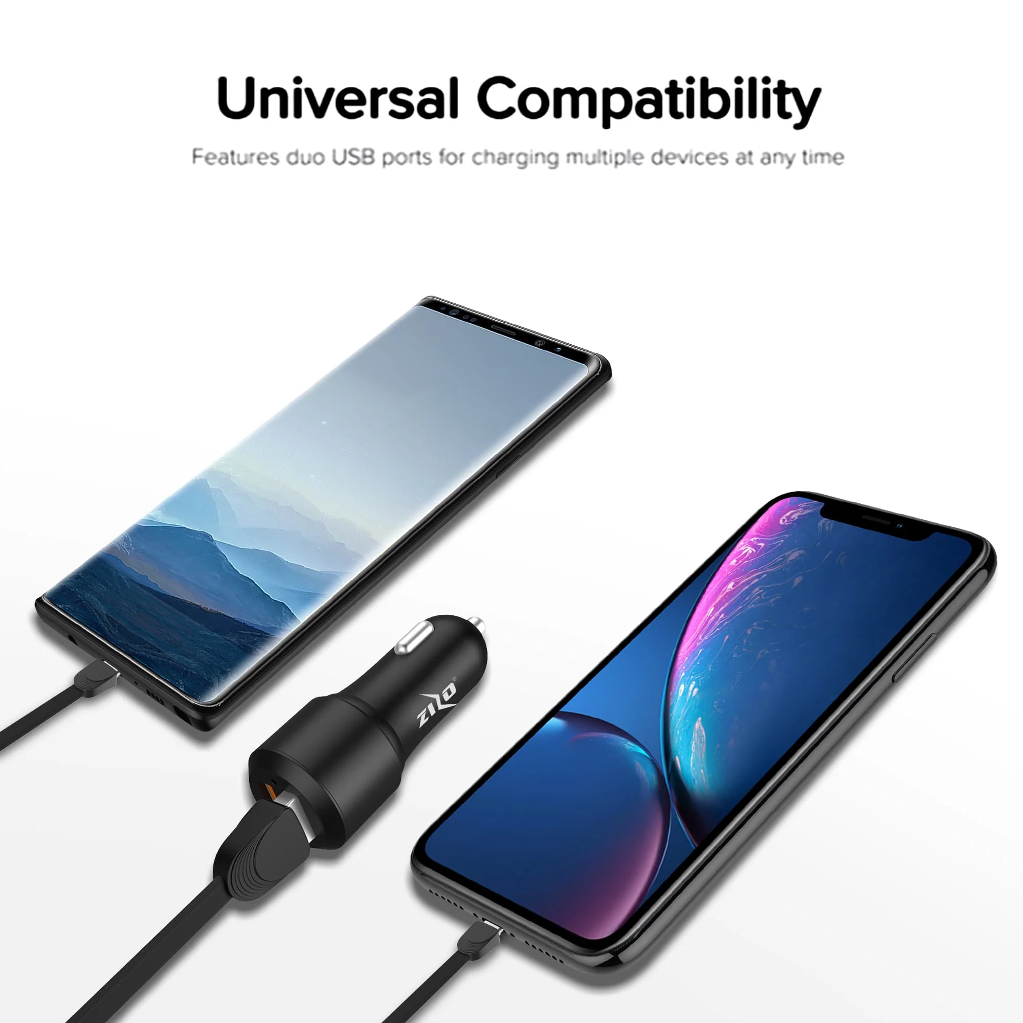 ZizoCharge 2in1 Adapter and 6ft Micro USB Cable Bundle - Image 9